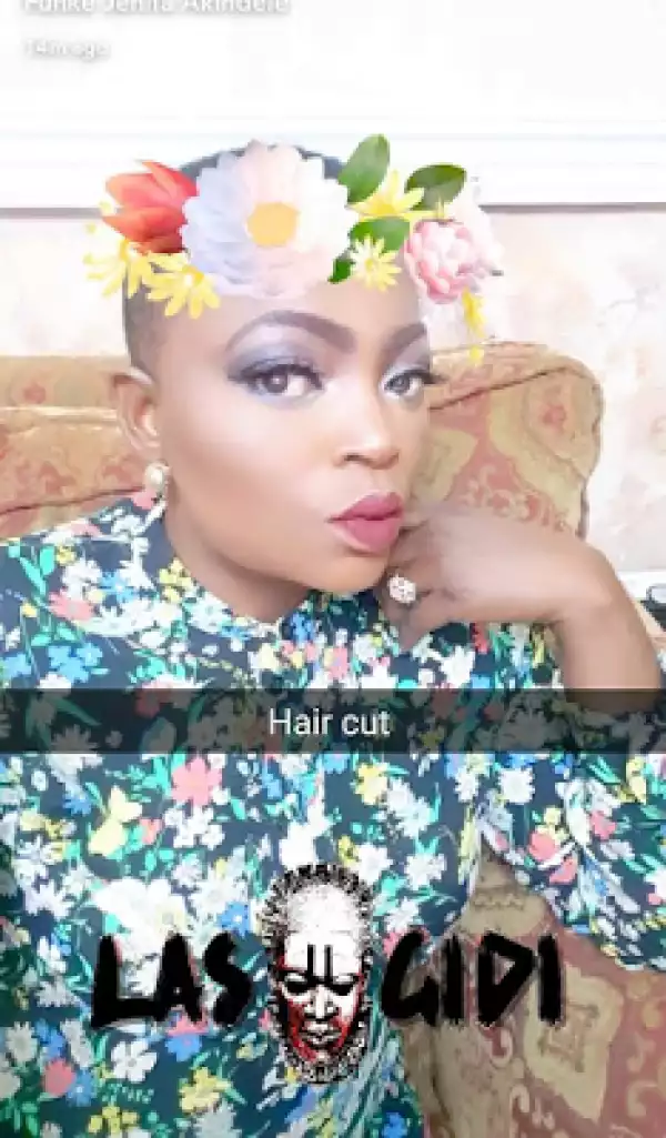 Actress Funke Akindele Rocks Low Cut As She Unveils Her New Hairstyle (Photos)